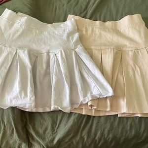 Zip-up mini skirts
